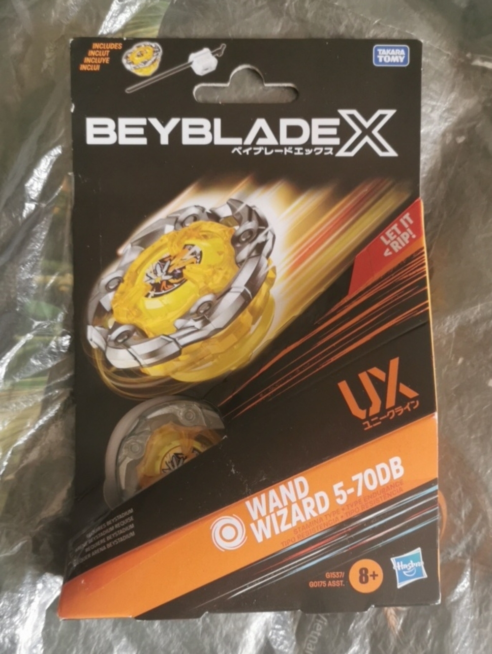 Hasbro Beyblade X Yellow and Silver Wand Wizard Top